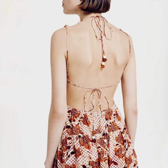 Ulla Johnson Aralyn Cotton / Viscose Halter Dress Large - Picture 1 of 12